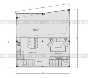 Thiết kế biệt thự phố 3 tầng mặt tiền 8,5m