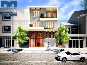 Thiết kế biệt thự phố 3 tầng mặt tiền 8,5m