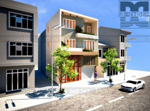 Thiết kế biệt thự phố 3 tầng mặt tiền 8,5m