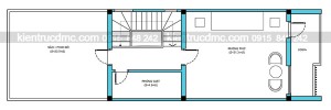 Thiết kế nhà phố 4 tầng kết hợp kinh doanh diện tích 63 m2
