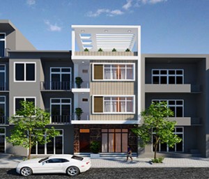 Thiết kế nhà phố 3,5 tầng mặt tiền 3,3m