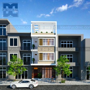 Thiết kế nhà phố 3,5 tầng diện tích 54m2