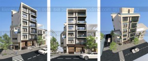 Thiết kế chung cư mini 7 tầng 2 mặt tiền