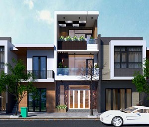Thiết kế nhà lô 3 tầng mặt tiền 4.7m diện tích 54 m2