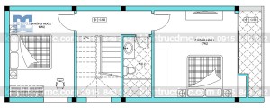 Thiết kế nhà lô 3 tầng mặt tiền 4.7m diện tích 54 m2