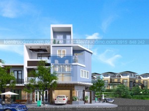 Thiết kế nhà phố 2 mặt tiền kết hợp kinh doanh diện tích 35 m2