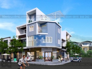Thiết kế nhà phố 2 mặt tiền kết hợp kinh doanh diện tích 60 m2