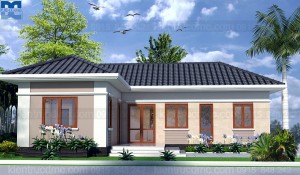Thiết kế nhà vườn hình chữ L trên diện tích 216m2