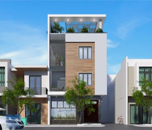 Thiết kế nhà phố 4 tầng 2 mặt tiền diện tích 72m2