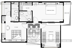 Thiết kế nhà phố 4 tầng 2 mặt tiền diện tích 72m2