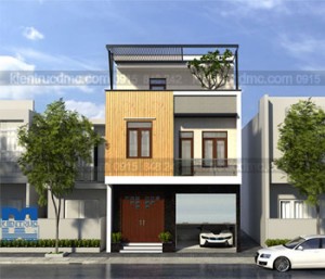 Thiết kế nhà phố 3 tầng mặt tiền rộng 7.2m