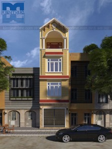 Thiết kế nhà phố 4 tầng diện tích 60m2