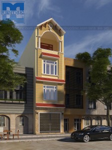 Thiết kế nhà phố 4 tầng diện tích 60m2