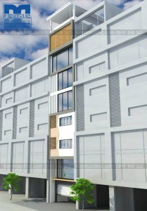 Thiết kế nhà lô phố 9 tầng diện tích 40m2