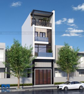 Thiết kế nhà phố 4,5 tầng trên diện tích đất 60m2