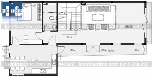 Thiết kế nhà phố 4 tầng mặt tiền 5m kết hợp kinh doanh