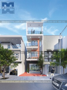 Thiết kế nhà phố 4 tầng mặt tiền 5m kết hợp kinh doanh