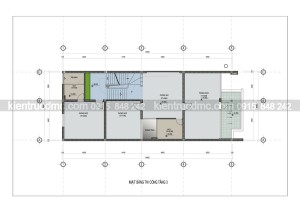 Thiết kế nhà phố 4 tầng kết hợp văn phòng làm việc
