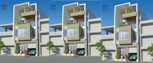Thiết kế nhà phố 4 tầng kết hợp văn phòng làm việc