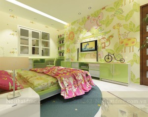 Thiết kế nội thất nhà ống 3 tầng phong cách hiện đại