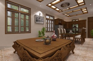Thiết kế nội thất nhà ống 4 tầng diện tích 120m2