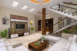 Thiết kế nội thất nhà ống 4 tầng diện tích 120m2