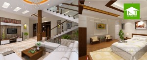 Thiết kế nội thất nhà ống 4 tầng diện tích 120m2