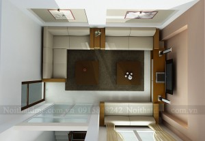 Thiết kế nội thất nhà phố diện tích 43m2