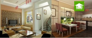 Thiết kế nội thất nhà phố diện tích 43m2