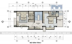Thiết kế nhà ống 4 tầng căn góc 2 mặt tiền