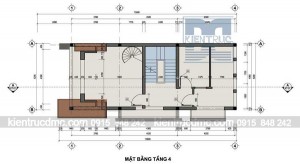 Thiết kế nhà ống 4 tầng căn góc 2 mặt tiền