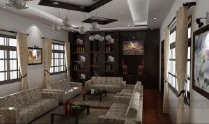Thiết kế nội thất nhà ở kết hợp văn phòng làm việc Công Tuấn Cường