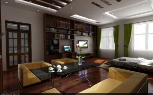 Thiết kế nội thất nhà ở kết hợp văn phòng làm việc Công Tuấn Cường