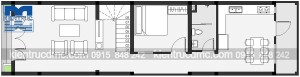 Thiết kế nhà ống 1 mặt tiền trên đất 81m2