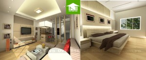 Thiết kế nội thất nhà phố kết hợp văn phòng làm việc