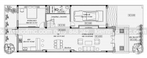 Thiết kế biệt thự phố 3 tầng mặt tiền 7.5m