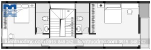 Thiết kế nhà phố 3,5 tầng diện tích 140m2