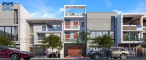 thiết kế nhà phố 3,5 tầng diện tích 140m2