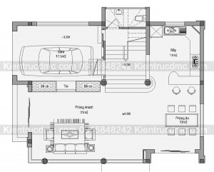 Thiết kế cải tạo biệt thự 3 tầng 223m2