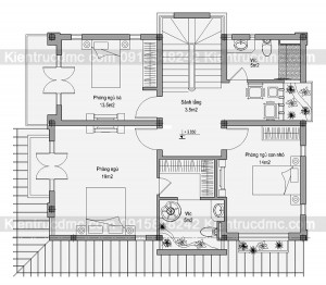 Thiết kế cải tạo biệt thự 3 tầng 223m2