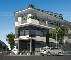 thiết kế nhà phố căn góc ở kết hợp kinh doanh