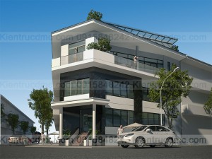thiết kế nhà phố căn góc ở kết hợp kinh doanh