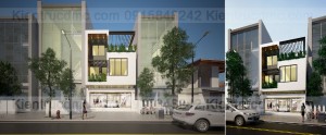 Thiết kế nhà phố ở kết hợp kinh doanh mặt tiền 6.3m