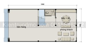 Thiết kế nhà phố ở kết hợp kinh doanh mặt tiền 6.3m