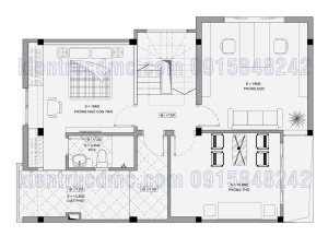 thiết kế nhà phố 2 mặt tiền 3 tầng