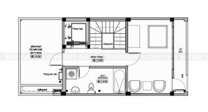 Thiết kế nhà lô phố 5 tầng diện tích 54m2