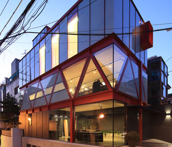 Thiết kế văn phòng làm việc 6 tầng trên đất 240m2 ở Hàn Quốc