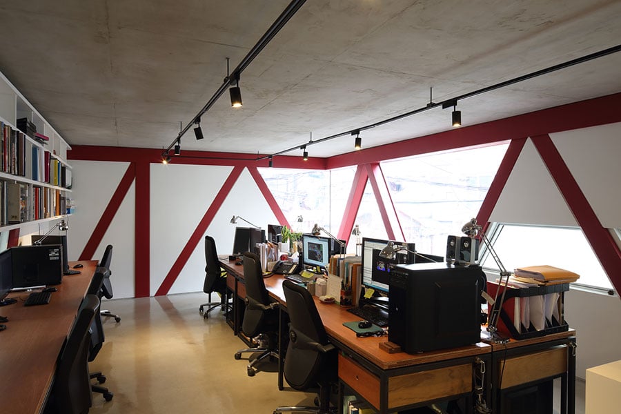 Thiết kế văn phòng làm việc 6 tầng trên đất 240m2 ở Hàn Quốc