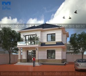 Thiết kế biệt thự 2 tầng diện tích 220m2 phong cách hiên đại