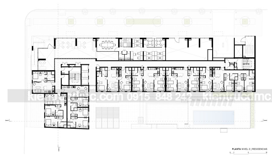 Thiết kế chung cư mini 11 tầng diện tích 12784m2